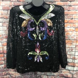 Vintage Jean for Joseph Le Bon Sequin Dress Top